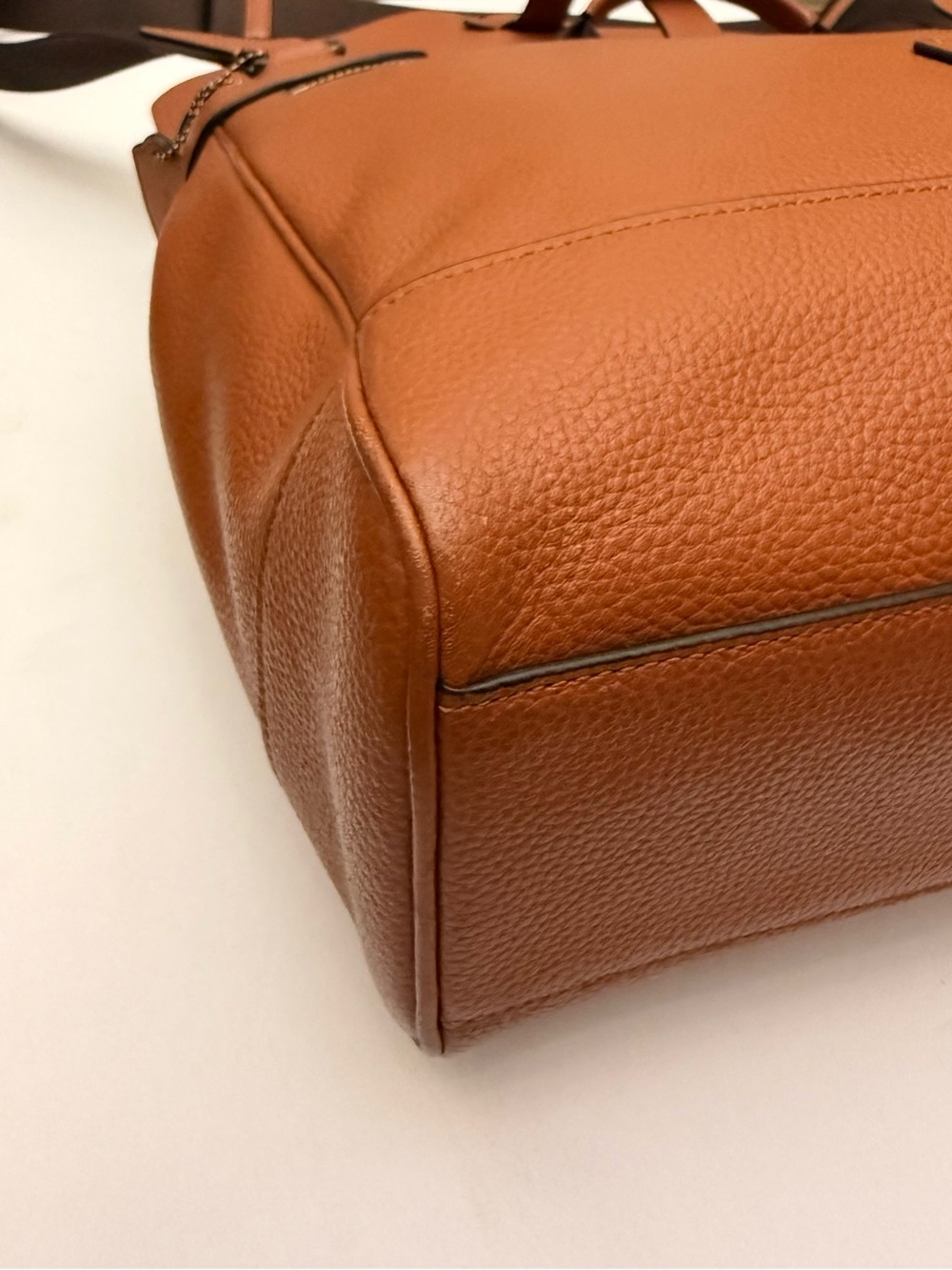 Coach Hudson Leather Messenger Bag Briefcase Saddle Brown Laptop Crossbody - Picture 6 of 16